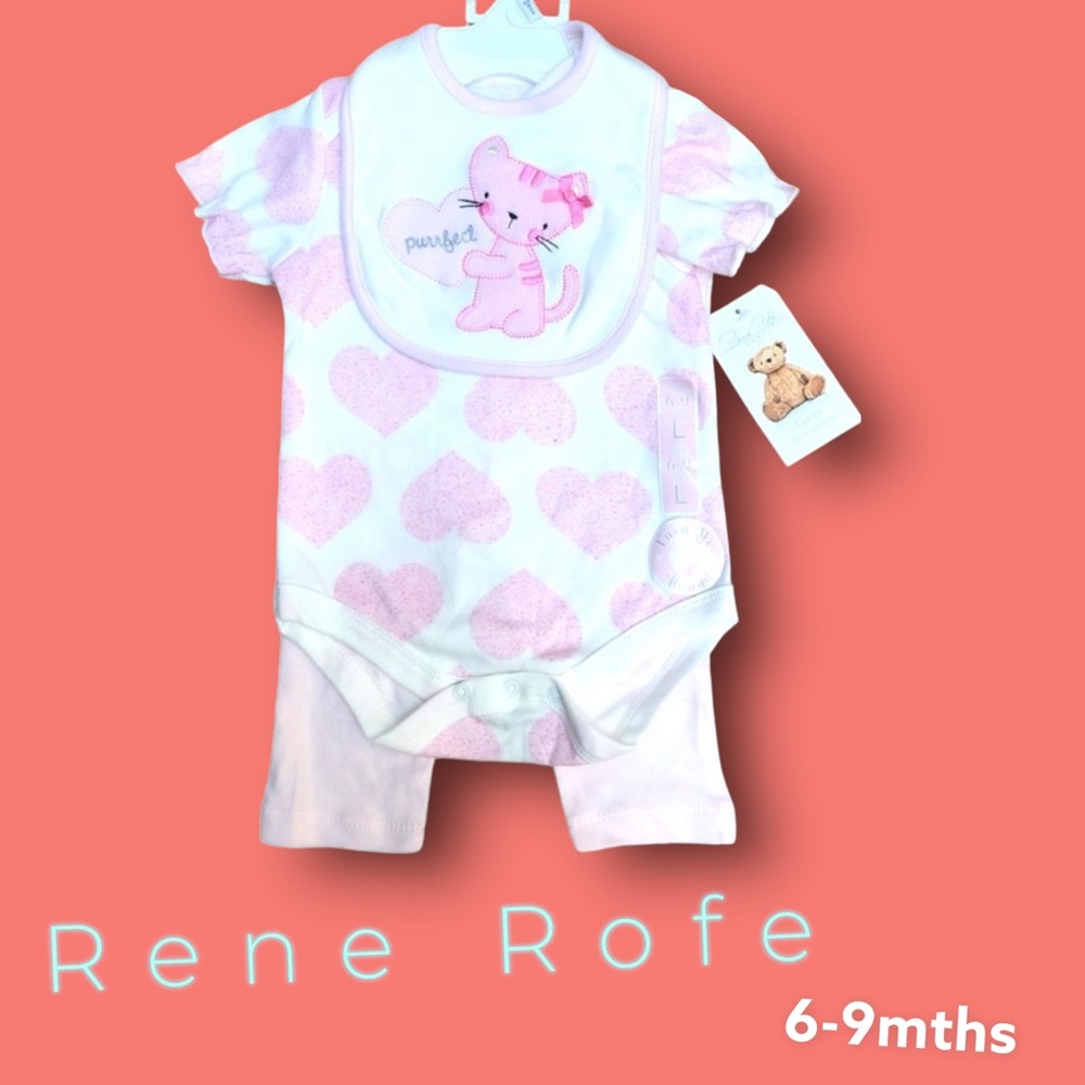 Rene Rofe baby girl set NWT